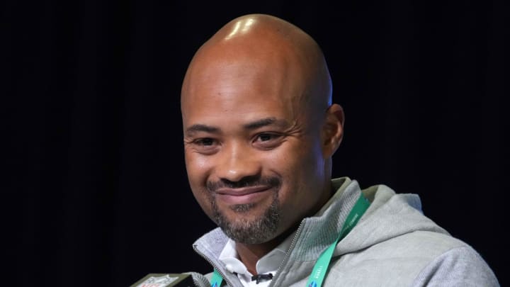 Atlanta Falcons general manager Terry Fontenot tried to trade into the first round but came up short. Atlanta Falcons general manager Terry Fontenot tried to trade into the first round but came up short.