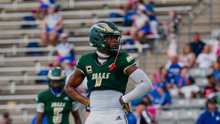 Cypress Falls linebacker Kaleb Burns during a game vs. Cypress Creek on Oct. 5, 2024.