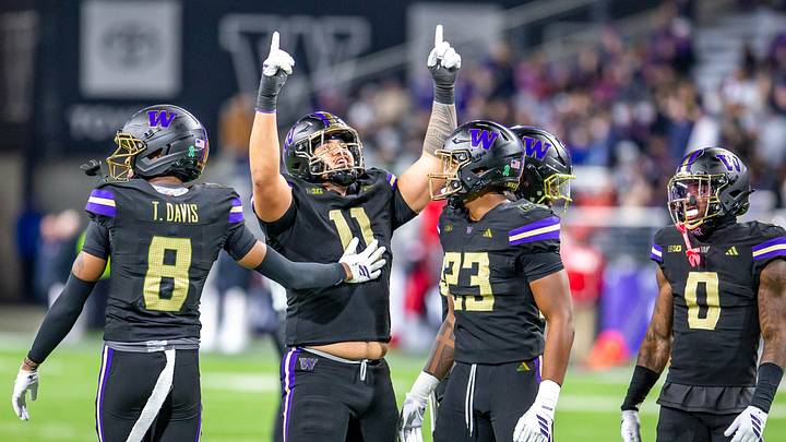 Ta'ita'i Uiagalelei celebrates a defensive stop against Rutgers. Ta'ita'i Uiagalelei celebrates a defensive stop against Rutgers.