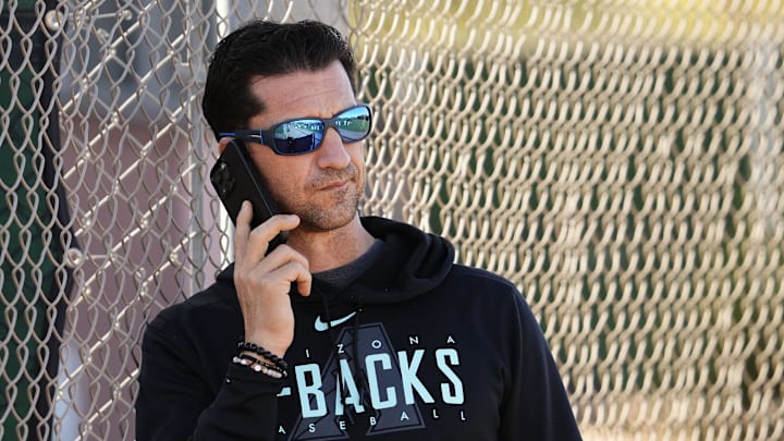 Arizona Diamondbacks general manager Mike Hazen during spring training workouts at Salt River Fields at Talking Stick near Scottsdale on Feb. 20, 2024. Arizona Diamondbacks general manager Mike Hazen during spring training workouts at Salt River Fields at Talking Stick near Scottsdale on Feb. 20, 2024.