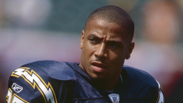 Sep 8, 2002; Cincinnati, OH, USA; San Diego Chargers safety Rodney Harrison (37) prior to the game against the Cincinnati Bengals at Paul Brown Stadium. The Chargers beat the Bengals 34-6. Mandatory Credit: Matthew Emmons-Imagn Images Sep 8, 2002; Cincinnati, OH, USA; San Diego Chargers safety Rodney Harrison (37) prior to the game against the Cincinnati Bengals at Paul Brown Stadium. The Chargers beat the Bengals 34-6. Mandatory Credit: Matthew Emmons-Imagn Images