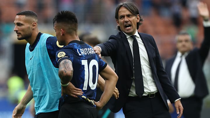 Simone Inzaghi e Lautaro Martinez Simone Inzaghi e Lautaro Martinez