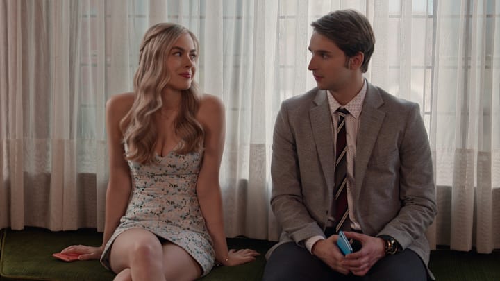 Virgin River. (L to R) Sarah Dugdale as Lizzie, Grayson Maxwell Gurnsey as Ricky in episode 408 of Virgin River. Cr. Courtesy Of Netflix © 2022
