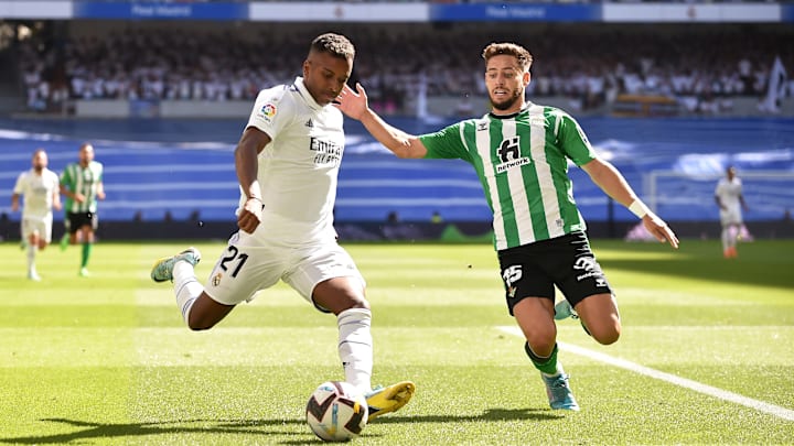 Rodrygo marcou no último jogo entre Betis e Real Madrid