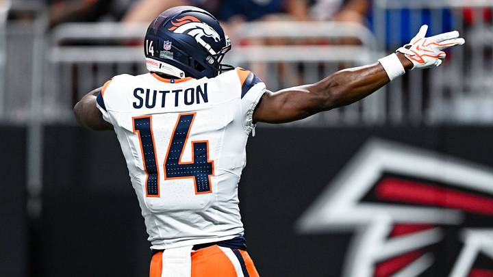 ATLANTA, GA - AUGUST 14: Denver wide receiver Courtland Sutton (14) reacts during the NFL, American Football Herren, USA pre-season game between the Denver Broncos and the Atlanta Falcons on August 14th, 2026 at Mercedes-Benz Stadium in Atlanta, GA. ATLANTA, GA - AUGUST 14: Denver wide receiver Courtland Sutton (14) reacts during the NFL, American Football Herren, USA pre-season game between the Denver Broncos and the Atlanta Falcons on August 14th, 2026 at Mercedes-Benz Stadium in Atlanta, GA.