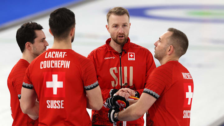 Switzerland is a heavy favorite against Norway in the men's curling bronze medal game.
