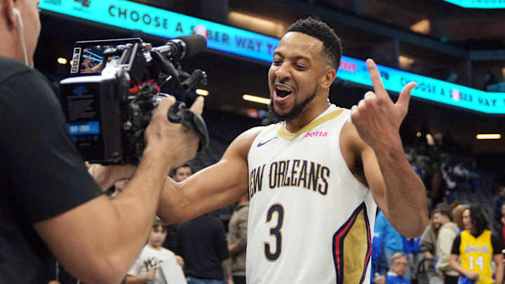New Orleans Pelicans guard CJ McCollum.