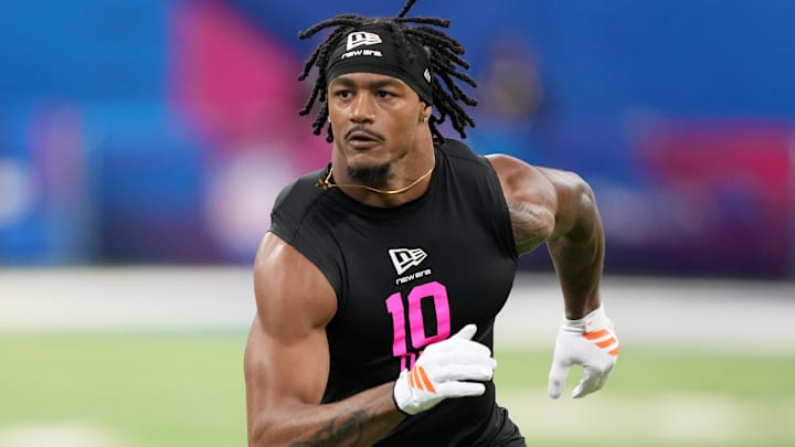 Toledo defensive back Andre Fuller during the NFL Scouting Combine at Lucas Oil Stadium.
