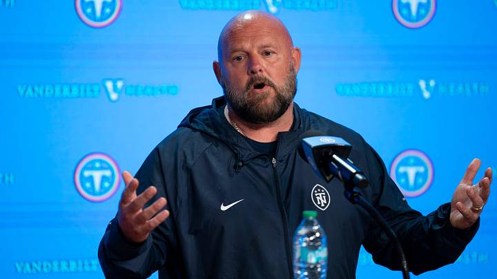 Tennessee Titans offensive coordinator Brian Daboll addresses the media before the Titans Rookie Camp Day 2 at Vanderbilt Health Football Center in Nashville, Tenn., Saturday, May 2, 2026. Tennessee Titans offensive coordinator Brian Daboll addresses the media before the Titans Rookie Camp Day 2 at Vanderbilt Health Football Center in Nashville, Tenn., Saturday, May 2, 2026.