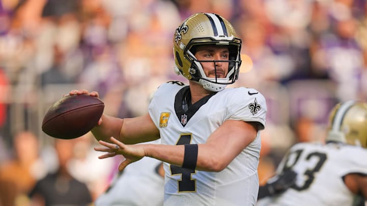 New Orleans Saints quarterback Derek Carr.