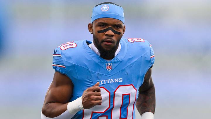 Oct 11, 2026; Nashville, Tennessee, USA;  Tennessee Titans running back Tony Pollard (20) takes the field against the Houston Texans during the first half at Nissan Stadium. Mandatory Credit: Steve Roberts-Imagn Images