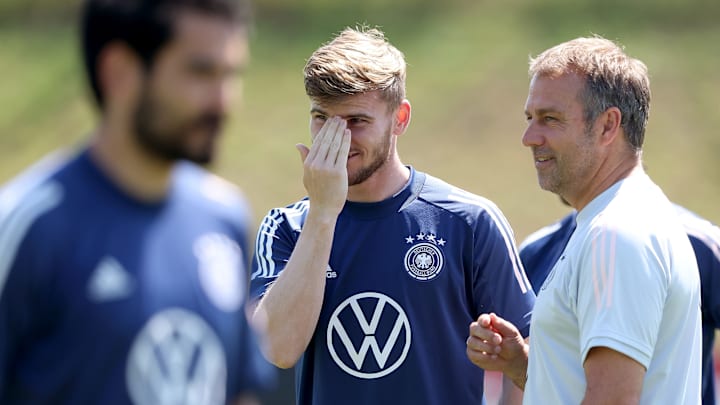 Hansi Flick mit Timo Werner