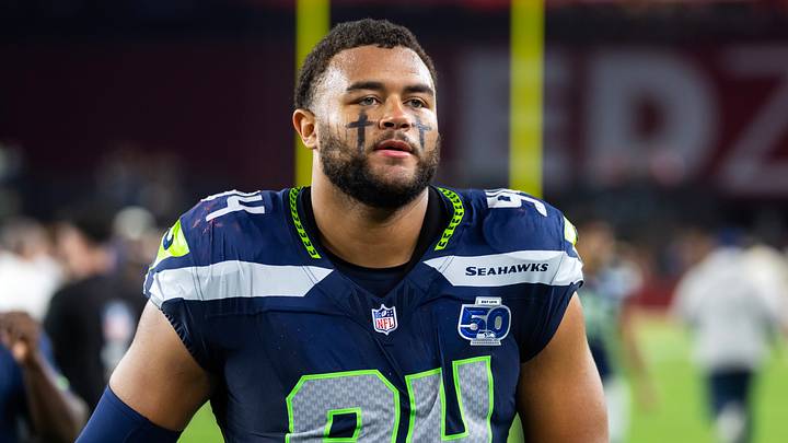 Sep 25, 2025; Glendale, Arizona, USA; Seattle Seahawks defensive end Mike Morris (94) against the Arizona Cardinals at State Farm Stadium. Mandatory Credit: Mark J. Rebilas-Imagn Images Sep 25, 2025; Glendale, Arizona, USA; Seattle Seahawks defensive end Mike Morris (94) against the Arizona Cardinals at State Farm Stadium. Mandatory Credit: Mark J. Rebilas-Imagn Images