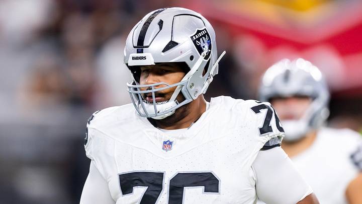 Las Vegas Raiders guard Caleb Rogers Las Vegas Raiders guard Caleb Rogers