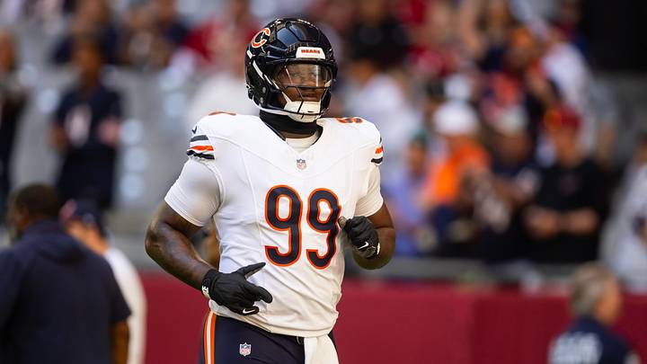 Chicago Bears defensive tackle Gervon Dexter Sr. (99) against the Arizona Cardinals at State Farm Stadium. Mandatory Credit: Mark J. Rebilas-Imagn Images Chicago Bears defensive tackle Gervon Dexter Sr. (99) against the Arizona Cardinals at State Farm Stadium. Mandatory Credit: Mark J. Rebilas-Imagn Images