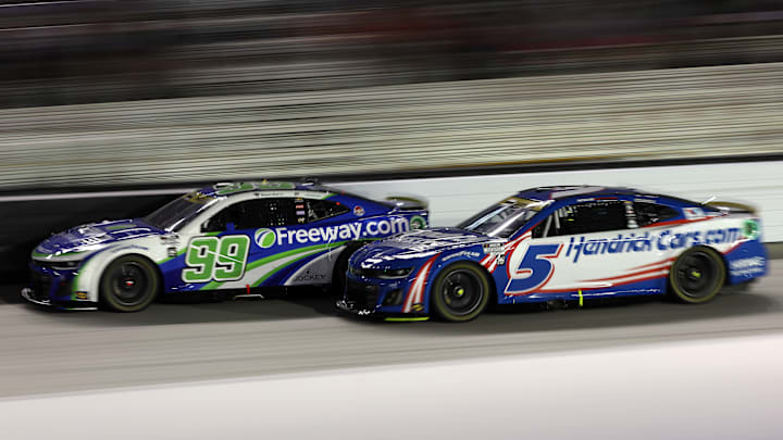 Daniel Suarez, Trackhouse Racing Team, Kyle Larson, Hendrick Motorsports, NASCAR