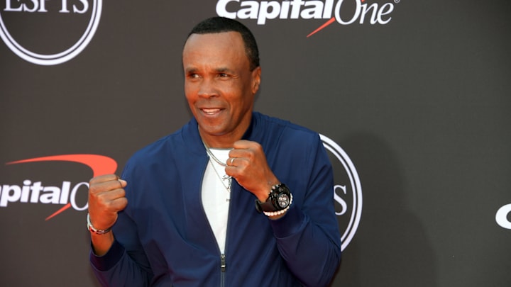 Jul 10, 2019; Los Angeles, CA, USA; Former boxer Sugar Ray Leonard arrives on the red carpet at Microsoft Theatre. Mandatory Credit: Kirby Lee-Imagn Images