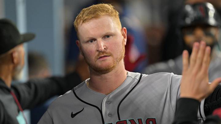 Mar 27, 2026; Los Angeles, California, USA; Arizona Diamondbacks first baseman Pavin Smith (26) celebrates in the dugout after scoring on an RBI double by center fielder Alek Thomas (not pictured) in the fourth inning against the Los Angeles Dodgers at Dodger Stadium. Mandatory Credit: Jayne Kamin-Oncea-Imagn Images Mar 27, 2026; Los Angeles, California, USA; Arizona Diamondbacks first baseman Pavin Smith (26) celebrates in the dugout after scoring on an RBI double by center fielder Alek Thomas (not pictured) in the fourth inning against the Los Angeles Dodgers at Dodger Stadium. Mandatory Credit: Jayne Kamin-Oncea-Imagn Images