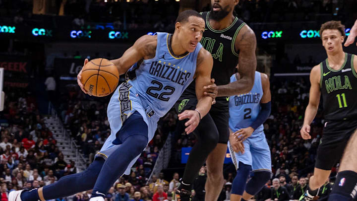Dec 26, 2023; New Orleans, Louisiana, USA; Memphis Grizzlies guard Desmond Bane (22) dribbles