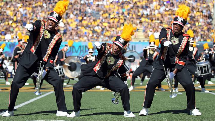 Sep 5, 2015; Berkeley, CA, USA; Grambling State Tigers band performs during halftime against the California Golden Bears at Memorial Stadium. Mandatory Credit: Kelley L Cox-USA TODAY Sports Sep 5, 2015; Berkeley, CA, USA; Grambling State Tigers band performs during halftime against the California Golden Bears at Memorial Stadium. Mandatory Credit: Kelley L Cox-USA TODAY Sports