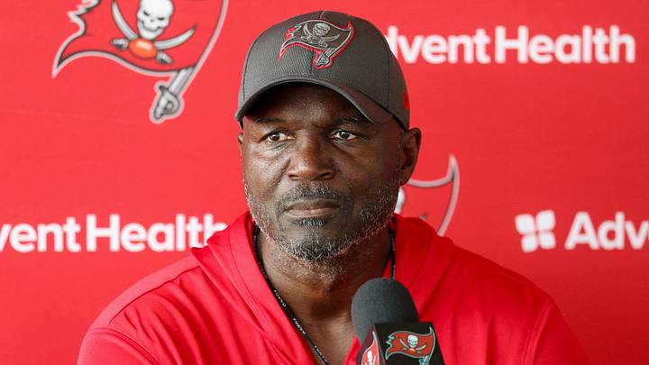 Aug 6, 2026; Tampa, FL, USA; Tampa Bay Buccaneers head coach Todd Bowles talks to media after training camp at AdventHealth Training Center. Mandatory Credit: Nathan Ray Seebeck-Imagn Images Aug 6, 2026; Tampa, FL, USA; Tampa Bay Buccaneers head coach Todd Bowles talks to media after training camp at AdventHealth Training Center. Mandatory Credit: Nathan Ray Seebeck-Imagn Images