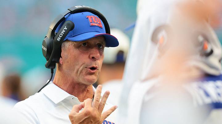 New York Giants head coach John Harbaugh