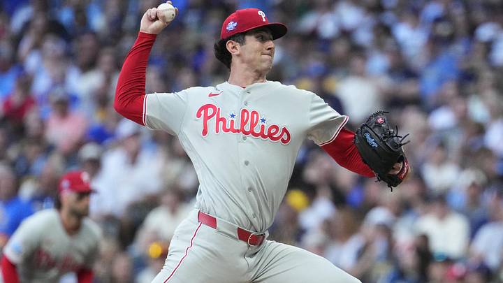 Jun 12, 2026; Milwaukee, Wisconsin, USA; Philadelphia Phillies pitcher Andrew Painter (24) delivers a pitch against the Milwaukee Brewers in the fifth inning at American Family Field. Jun 12, 2026; Milwaukee, Wisconsin, USA; Philadelphia Phillies pitcher Andrew Painter (24) delivers a pitch against the Milwaukee Brewers in the fifth inning at American Family Field.