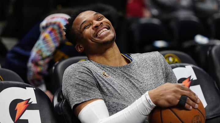 NBA guard Russell Westbrook at Ball Arena.