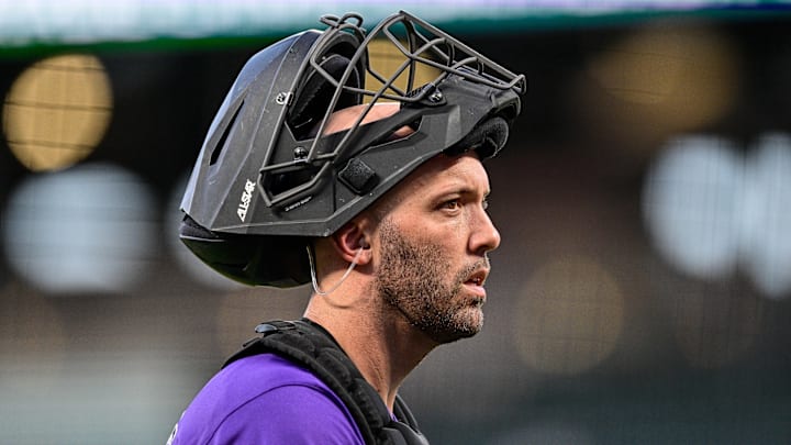 Colorado Rockies catcher Jacob Stallings