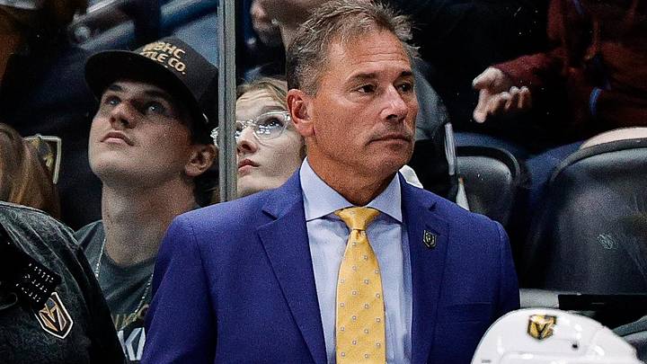 Sep 25, 2023; Denver, Colorado, USA; Vegas Golden Knights head coach Bruce Cassidy in the second period against the Colorado Avalanche at Ball Arena. Mandatory Credit: Isaiah J. Downing-Imagn Images Sep 25, 2023; Denver, Colorado, USA; Vegas Golden Knights head coach Bruce Cassidy in the second period against the Colorado Avalanche at Ball Arena. Mandatory Credit: Isaiah J. Downing-Imagn Images