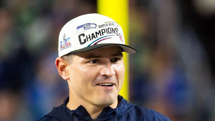 Seattle Seahawks head coach Mike Macdonald after defeating the New England Patriots in Super Bowl LX