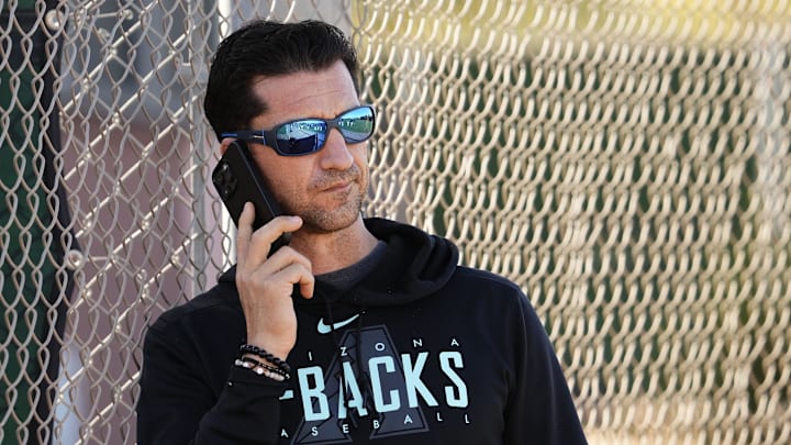 Arizona Diamondbacks general manager Mike Hazen during spring training workouts at Salt River Fields at Talking Stick near Scottsdale on Feb. 20, 2024.