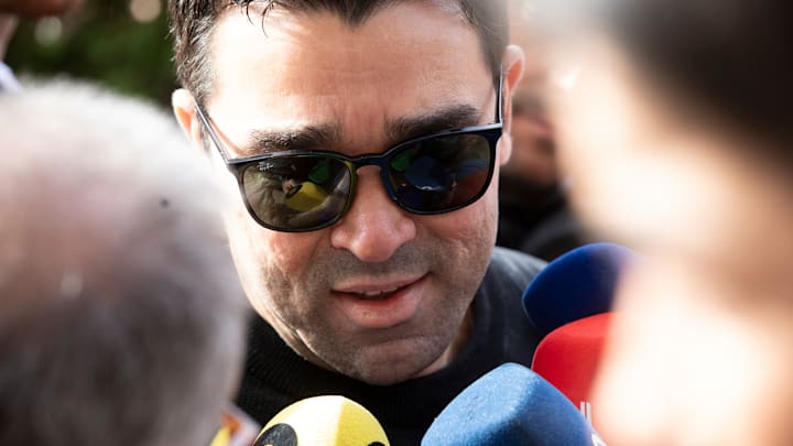Former FC Porto Player Deco seen at the funeral of the...