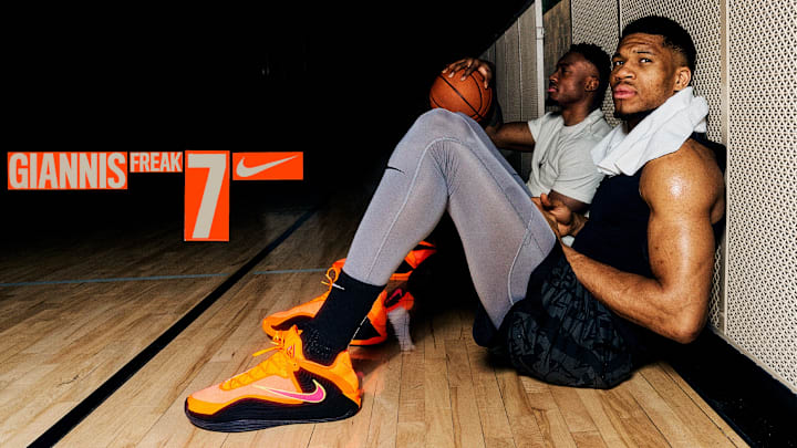 Giannis Antetokounmpo debuts the Nike Giannis Freak 7.