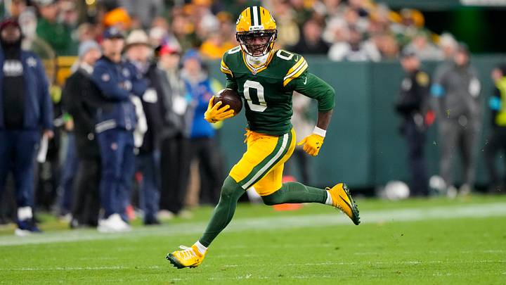 Oct 18, 2026; Green Bay, Wisconsin, USA; Green Bay Packers wide receiver Matthew Golden (0) during the game against the Dallas Cowboys at Lambeau Field. Oct 18, 2026; Green Bay, Wisconsin, USA; Green Bay Packers wide receiver Matthew Golden (0) during the game against the Dallas Cowboys at Lambeau Field.