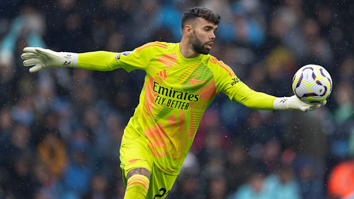 David Raya picked up a knock in Sunday's draw with Man City