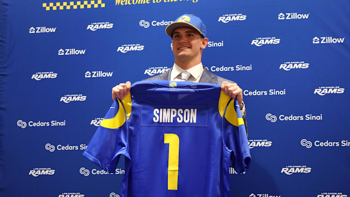 The Rams selected quarterback Ty Simpson with the No. 13 pick in the 2026 NFL draft.