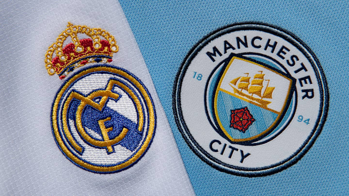 The Real Madrid and Manchester City Club Badges