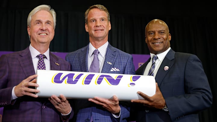 LSU Football Hosts Press Conference Introducing New Head Coach Lane Kiffin