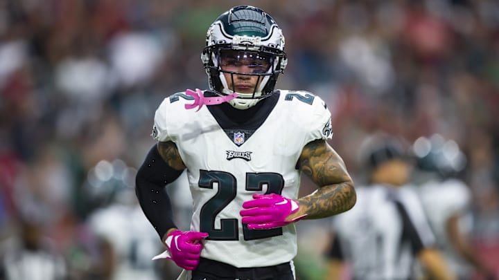Oct 9, 2022; Glendale, Arizona, USA; Philadelphia Eagles safety Marcus Epps (22) against the Arizona Cardinals at State Farm Stadium.