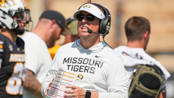 Sep 13, 2025; Columbia, Missouri, USA; Missouri Tigers head coach Eli Drinkwitz on field against the Louisiana-Lafayette Ragin Cajuns during the first half of the game at Faurot Field at Memorial Stadium. Mandatory Credit: Denny Medley-Imagn Images Sep 13, 2025; Columbia, Missouri, USA; Missouri Tigers head coach Eli Drinkwitz on field against the Louisiana-Lafayette Ragin Cajuns during the first half of the game at Faurot Field at Memorial Stadium. Mandatory Credit: Denny Medley-Imagn Images