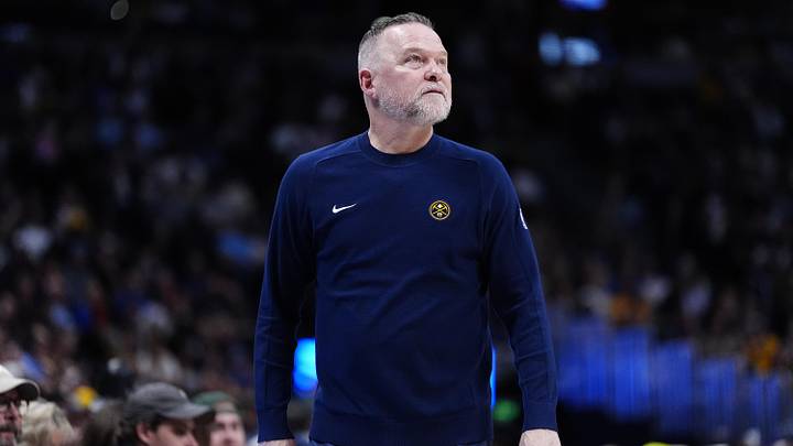 Mar 28, 2025; Denver, Colorado, USA; Denver Nuggets head coach Michael Malone during the second quarter against the Utah Jazz at Ball Arena. Mandatory Credit: Ron Chenoy-Imagn Images Mar 28, 2025; Denver, Colorado, USA; Denver Nuggets head coach Michael Malone during the second quarter against the Utah Jazz at Ball Arena. Mandatory Credit: Ron Chenoy-Imagn Images