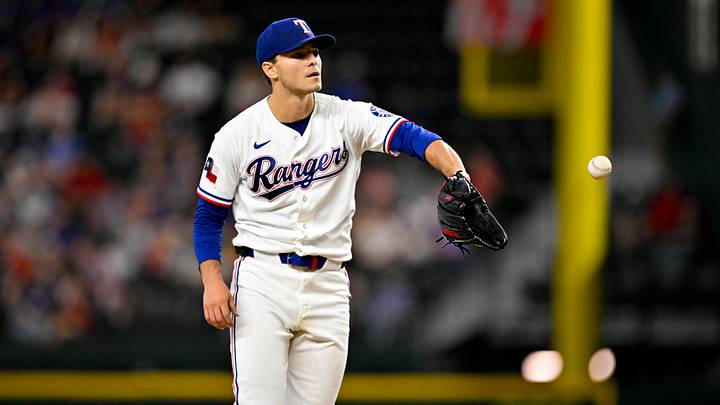 Texas Rangers starting pitcher Jack Leiter. Credit: Jerome Miron-Imagn Images