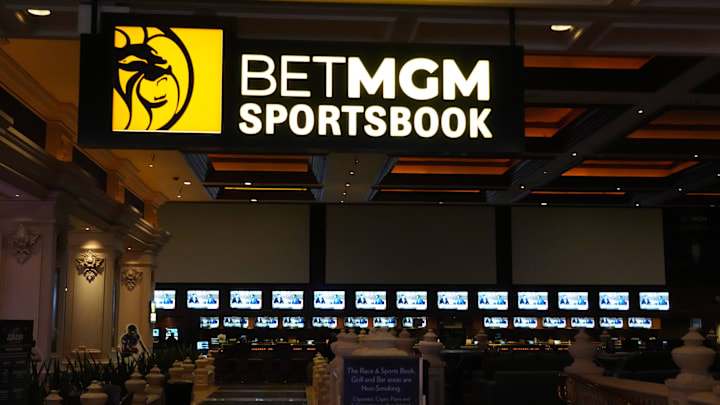 The BetMGM Sportsbook at the Mandalay Bay Resort & Casino in Las Vegas, Nevada. The BetMGM Sportsbook at the Mandalay Bay Resort & Casino in Las Vegas, Nevada.