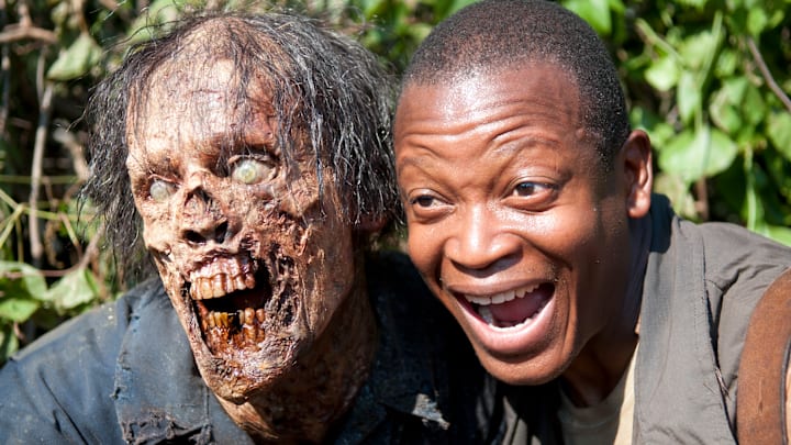 Walker and Bob Stookey (Lawrence Gilliard Jr.) - The Walking Dead _ Season 4, Episode 4 - Photo Credit: Gene Page/AMC