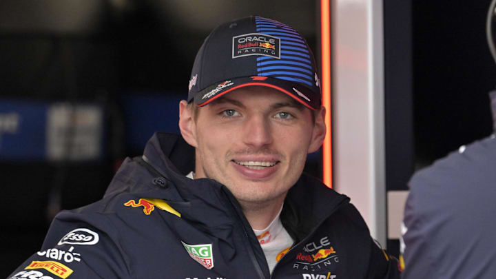 Jun 7, 2024; Montreal, Quebec, CAN; Red Bull Racing driver Max Verstappen (NED) in the pit lane during the practice session at Circuit Gilles Villeneuve. Mandatory Credit: Eric Bolte-USA TODAY Sports