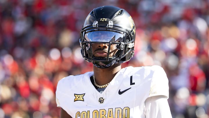 Oct 19, 2024; Tucson, Arizona, USA; Colorado Buffalos quarterback Shedeur Sanders (2) against the Arizona Wildcats at Arizona Stadium. Mandatory Credit: Mark J. Rebilas-Imagn Images