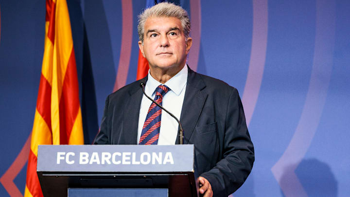 Joan Laporta Press Conference In Barcelona