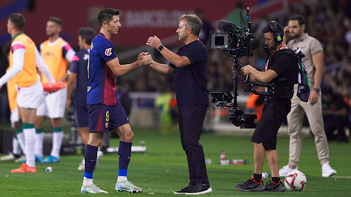 Robert Lewandowski (l.) & Hansi Flick