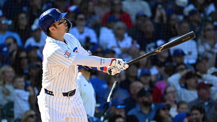 Sep 24, 2026; Chicago, Illinois, USA; Chicago Cubs right fielder Seiya Suzuki (27) hits a home run during the fifth inning against the Miami Marlins at Wrigley Field. Mandatory Credit: Matt Marton-Imagn Images Sep 24, 2026; Chicago, Illinois, USA; Chicago Cubs right fielder Seiya Suzuki (27) hits a home run during the fifth inning against the Miami Marlins at Wrigley Field. Mandatory Credit: Matt Marton-Imagn Images